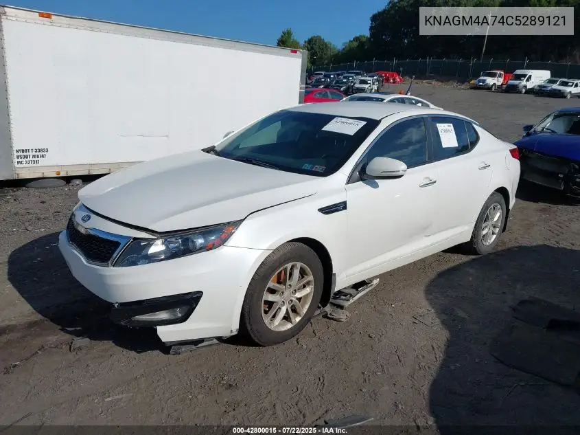 2012 Kia Optima Lx VIN: KNAGM4A74C5289121 Lot: 42800015
