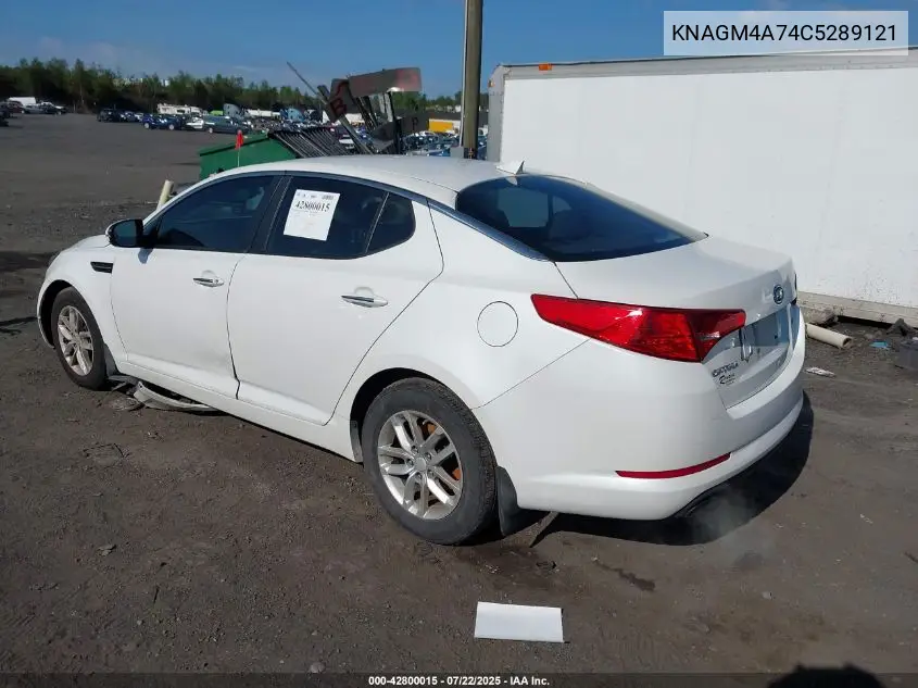 2012 Kia Optima Lx VIN: KNAGM4A74C5289121 Lot: 42800015