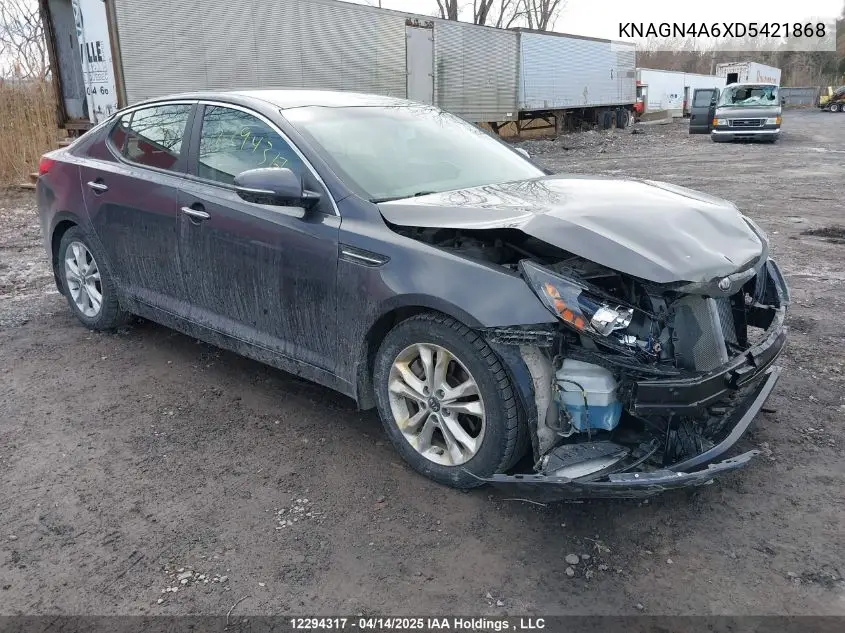 2013 Kia Optima Ex VIN: KNAGN4A6XD5421868 Lot: 12294317