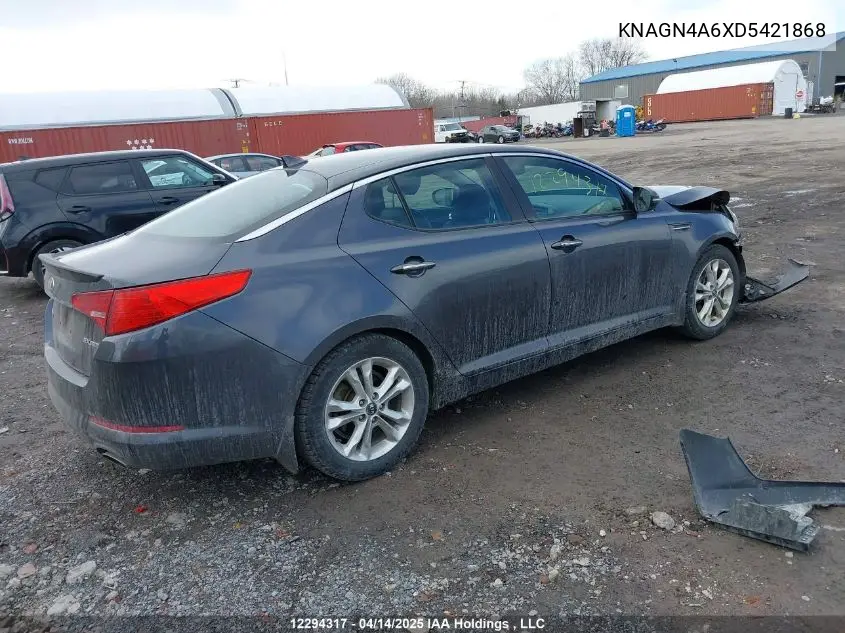 2013 Kia Optima Ex VIN: KNAGN4A6XD5421868 Lot: 12294317
