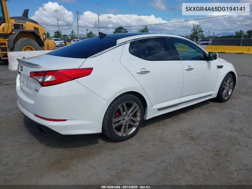 2013 Kia Optima Sx VIN: 5XXGR4A65DG194141 Lot: 42261444