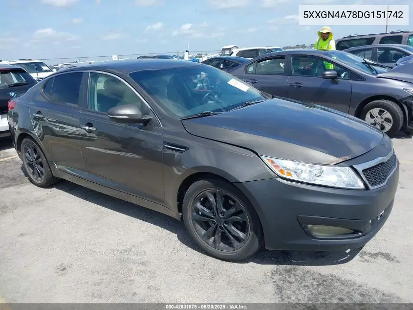 2013 Kia Optima Ex VIN: 5XXGN4A78DG151742 Lot: 42631875