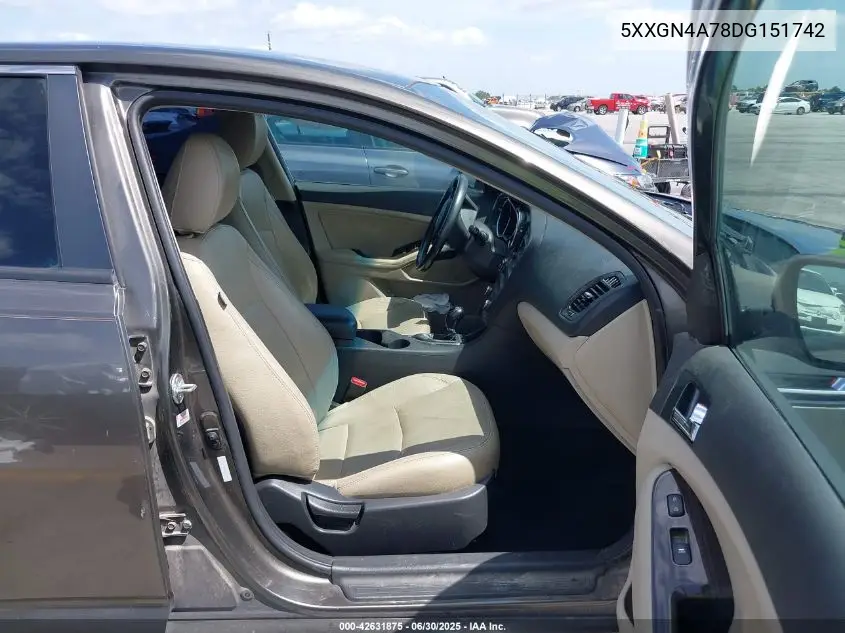 2013 Kia Optima Ex VIN: 5XXGN4A78DG151742 Lot: 42631875