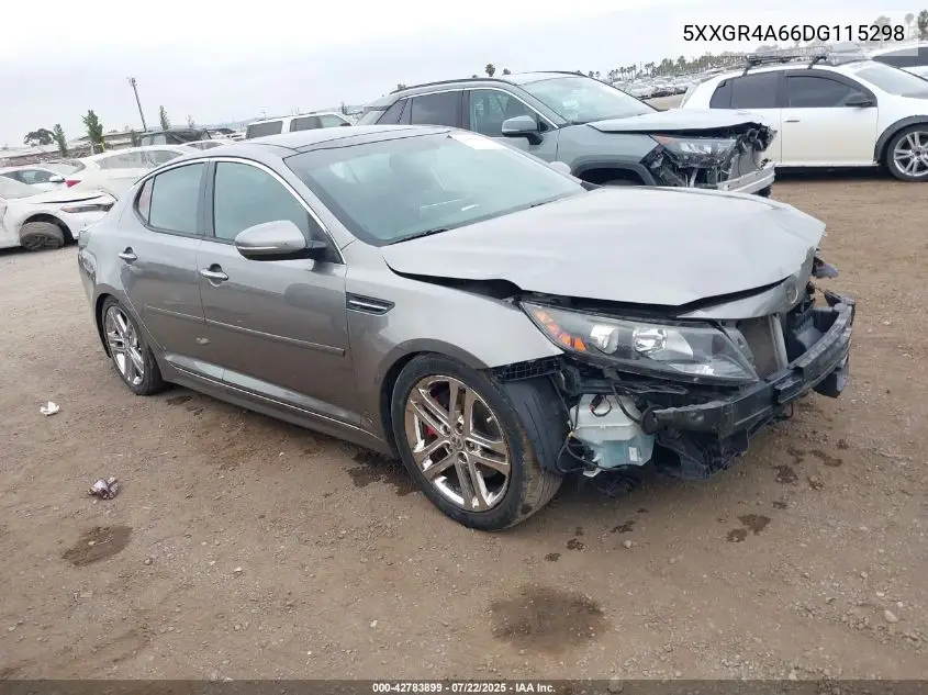 2013 Kia Optima Sx VIN: 5XXGR4A66DG115298 Lot: 42783899