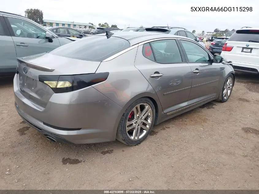 2013 Kia Optima Sx VIN: 5XXGR4A66DG115298 Lot: 42783899