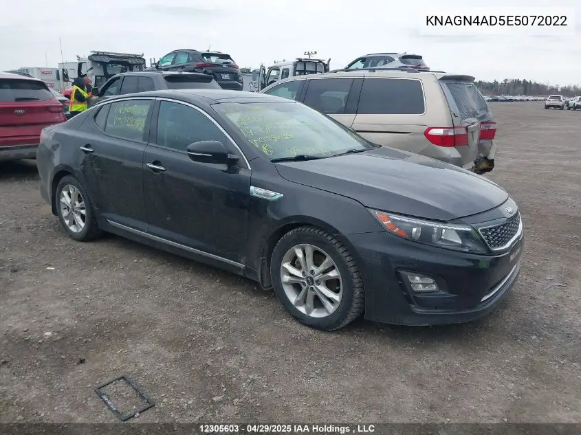 2014 Kia Optima Hybrid VIN: KNAGN4AD5E5072022 Lot: 12305603