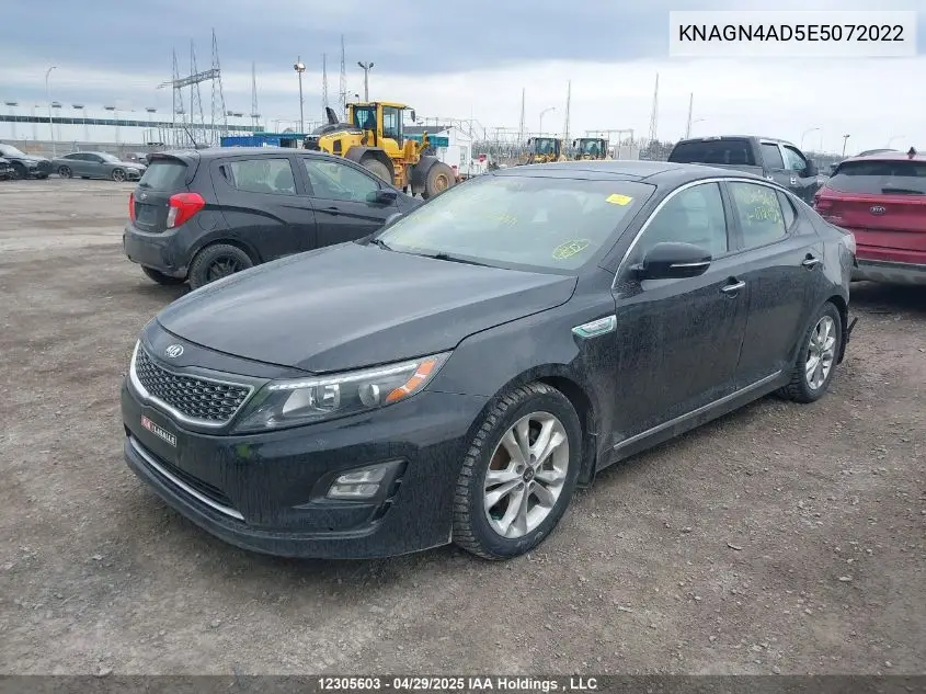 2014 Kia Optima Hybrid VIN: KNAGN4AD5E5072022 Lot: 12305603