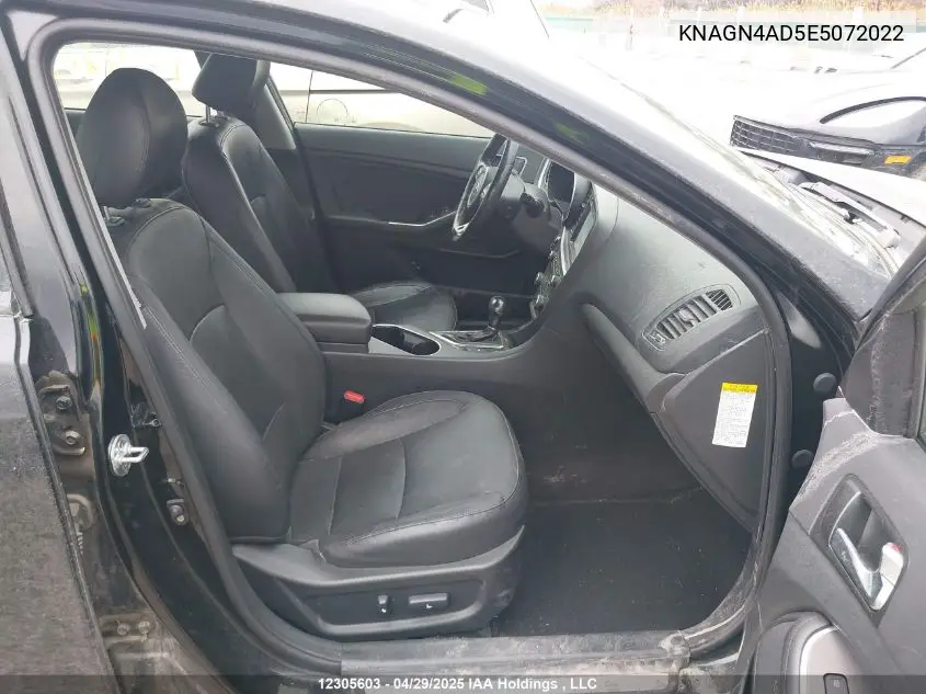 2014 Kia Optima Hybrid VIN: KNAGN4AD5E5072022 Lot: 12305603