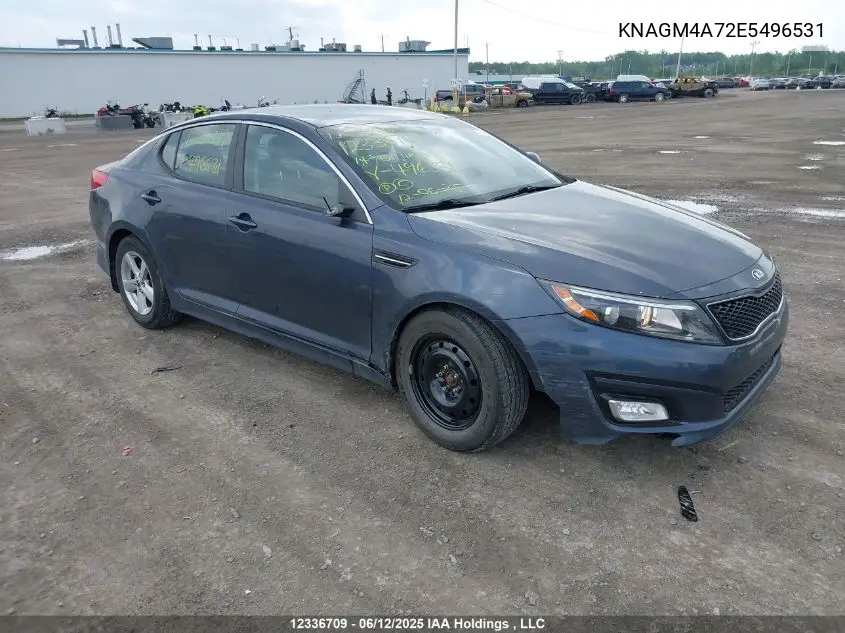 2014 Kia Optima Lx VIN: KNAGM4A72E5496531 Lot: 12336709