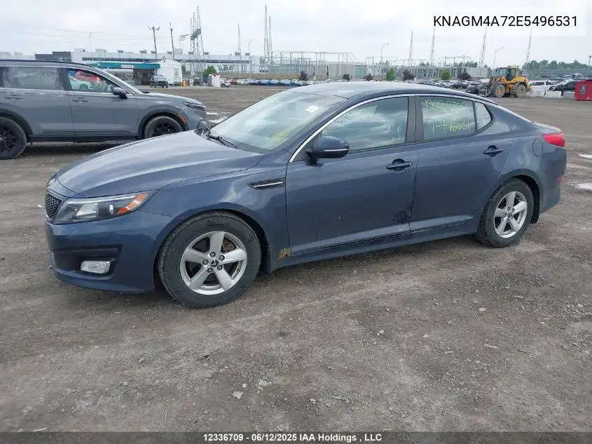 2014 Kia Optima Lx VIN: KNAGM4A72E5496531 Lot: 12336709