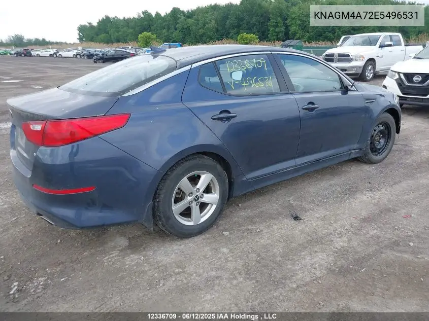 2014 Kia Optima Lx VIN: KNAGM4A72E5496531 Lot: 12336709