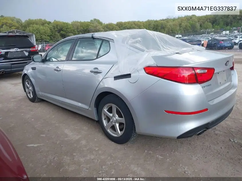 2014 Kia Optima Lx VIN: 5XXGM4A71EG337837 Lot: 42251696