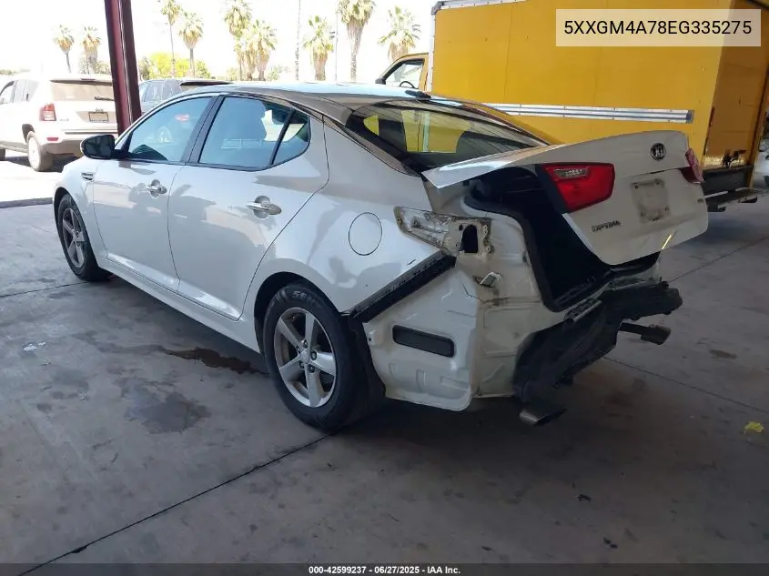 2014 Kia Optima Lx VIN: 5XXGM4A78EG335275 Lot: 42599237