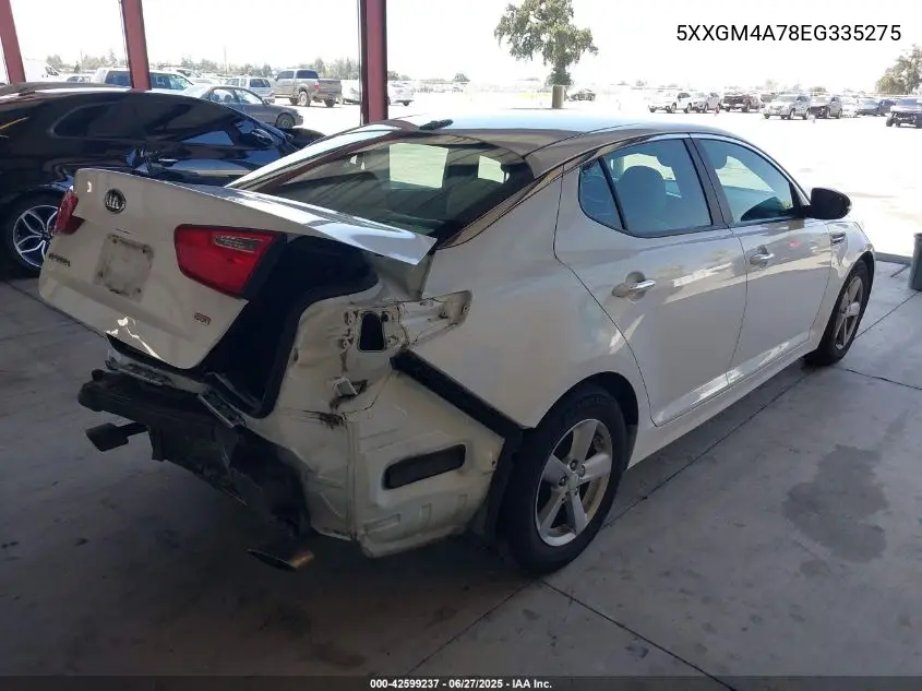 2014 Kia Optima Lx VIN: 5XXGM4A78EG335275 Lot: 42599237