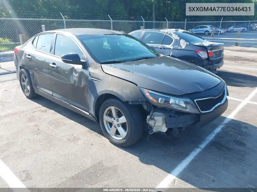 2014 Kia Optima Lx VIN: 5XXGM4A77EG346431 Lot: 42625979