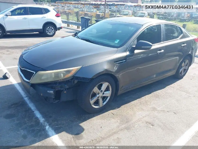 2014 Kia Optima Lx VIN: 5XXGM4A77EG346431 Lot: 42625979