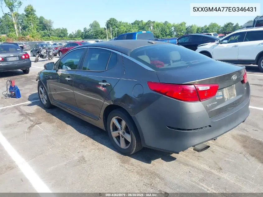 2014 Kia Optima Lx VIN: 5XXGM4A77EG346431 Lot: 42625979