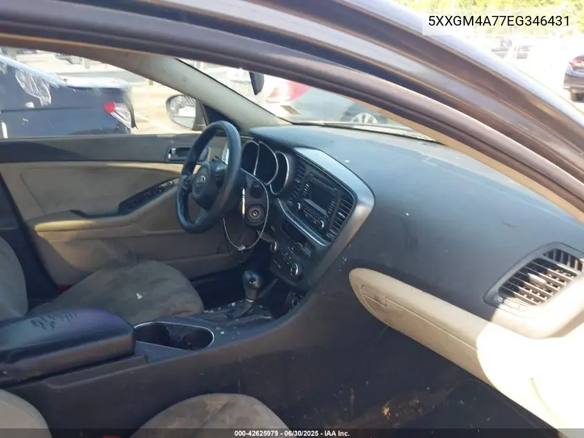 2014 Kia Optima Lx VIN: 5XXGM4A77EG346431 Lot: 42625979
