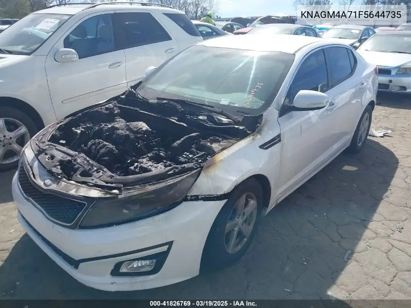 2015 Kia Optima Lx VIN: KNAGM4A71F5644735 Lot: 41826769