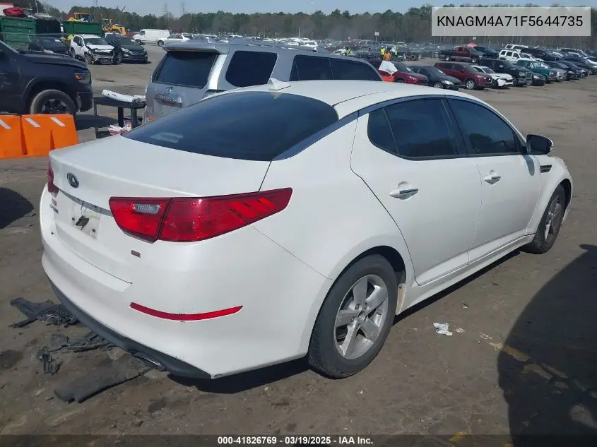 2015 Kia Optima Lx VIN: KNAGM4A71F5644735 Lot: 41826769