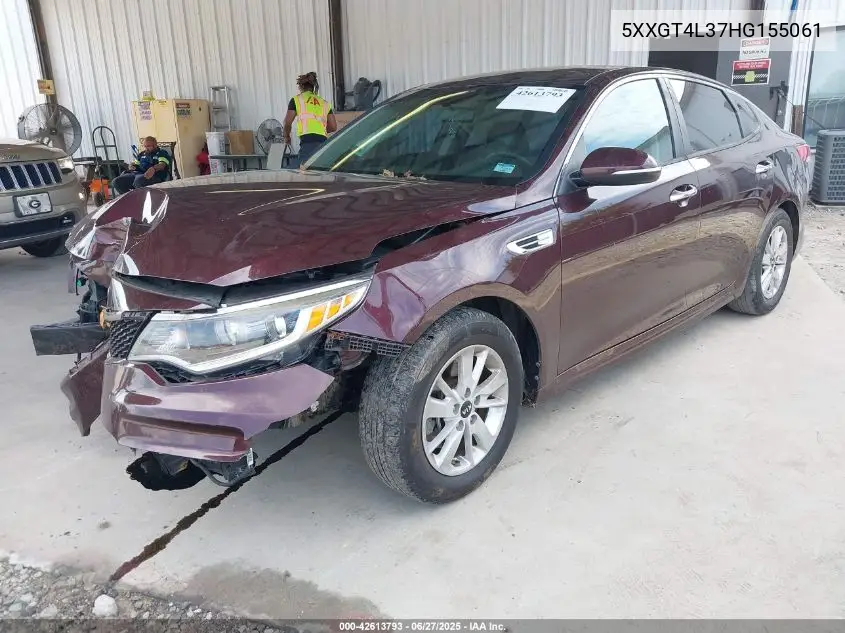 2017 Kia Optima Lx VIN: 5XXGT4L37HG155061 Lot: 42613793
