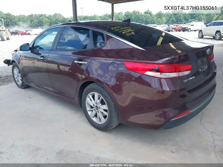 2017 Kia Optima Lx VIN: 5XXGT4L37HG155061 Lot: 42613793