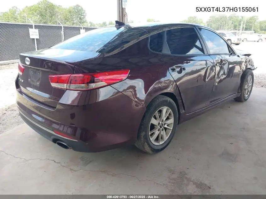 2017 Kia Optima Lx VIN: 5XXGT4L37HG155061 Lot: 42613793