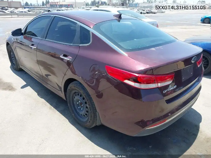 2017 Kia Optima Lx VIN: 5XXGT4L31HG155105 Lot: 42618595