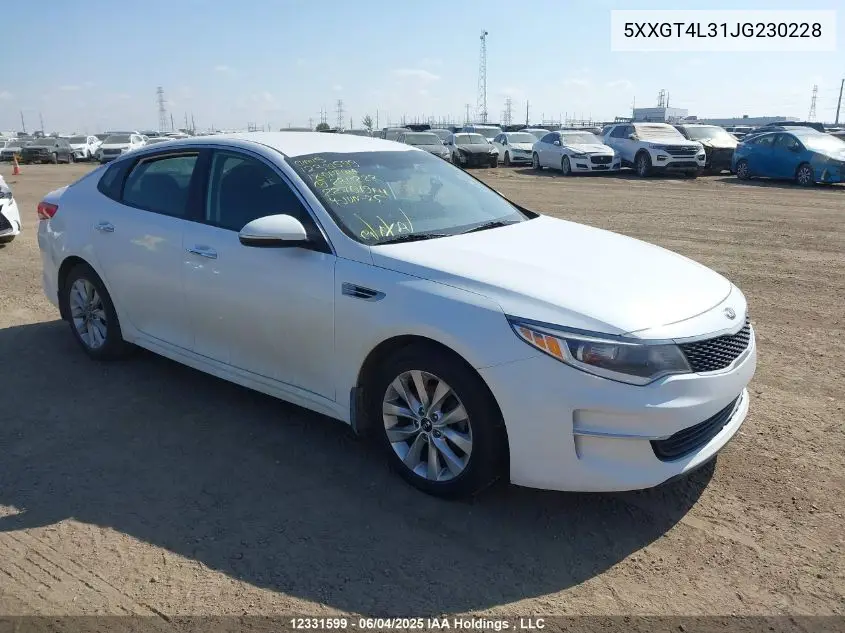 2018 Kia Optima Lx/S VIN: 5XXGT4L31JG230228 Lot: 12331599