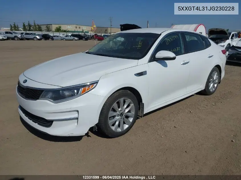 2018 Kia Optima Lx/S VIN: 5XXGT4L31JG230228 Lot: 12331599
