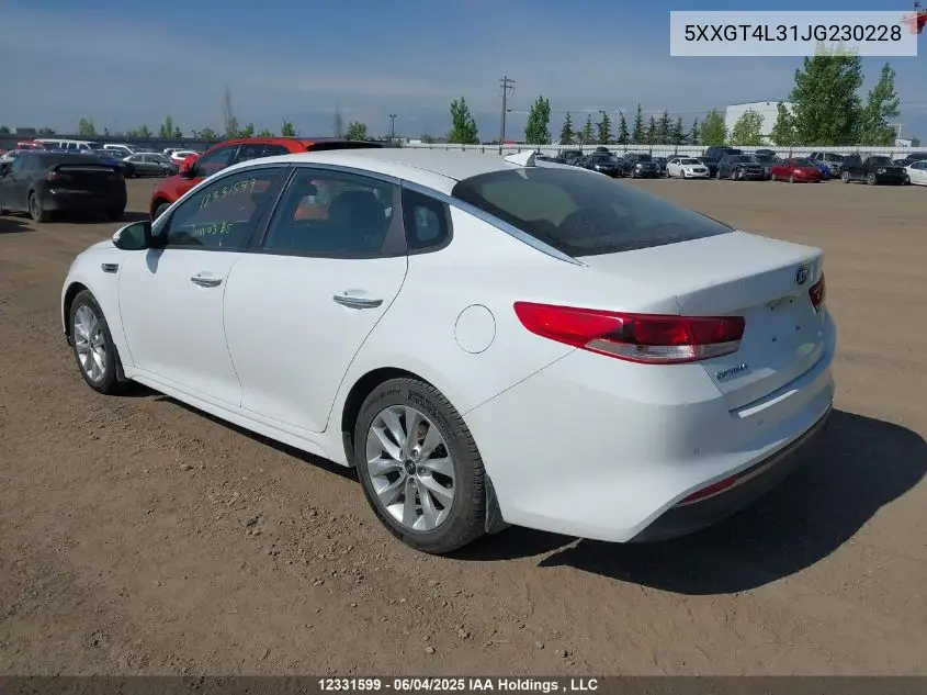 2018 Kia Optima Lx/S VIN: 5XXGT4L31JG230228 Lot: 12331599