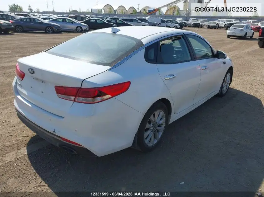 2018 Kia Optima Lx/S VIN: 5XXGT4L31JG230228 Lot: 12331599