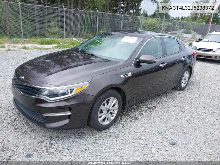 2018 Kia Optima Lx VIN: KNAGT4L32J5238372 Lot: 42257524