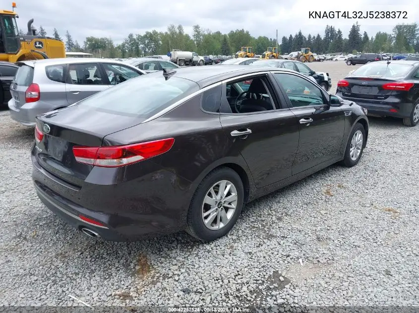 2018 Kia Optima Lx VIN: KNAGT4L32J5238372 Lot: 42257524