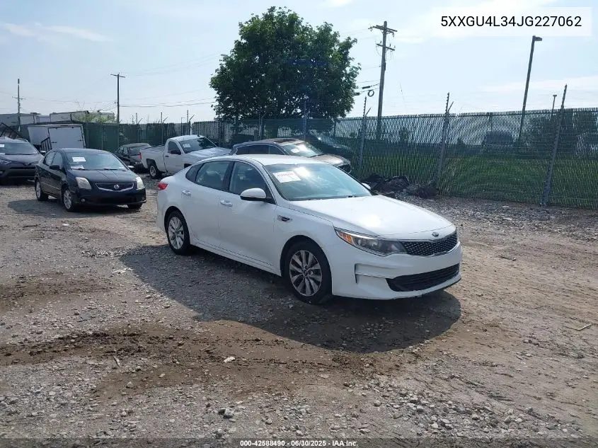 2018 Kia Optima Ex VIN: 5XXGU4L34JG227062 Lot: 42588490