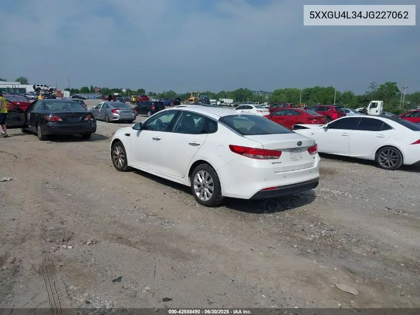 2018 Kia Optima Ex VIN: 5XXGU4L34JG227062 Lot: 42588490