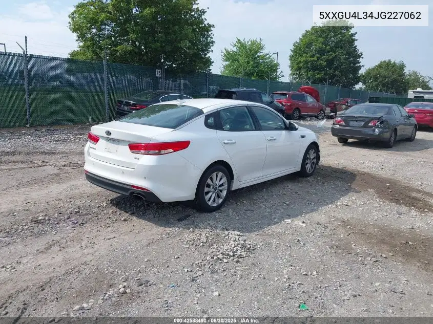 2018 Kia Optima Ex VIN: 5XXGU4L34JG227062 Lot: 42588490