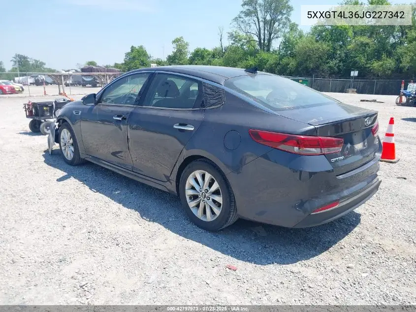 2018 Kia Optima S VIN: 5XXGT4L36JG227342 Lot: 42797973