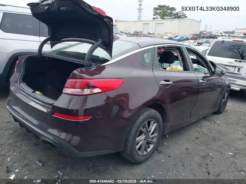 2019 Kia Optima Lx VIN: 5XXGT4L33KG348900 Lot: 41545482
