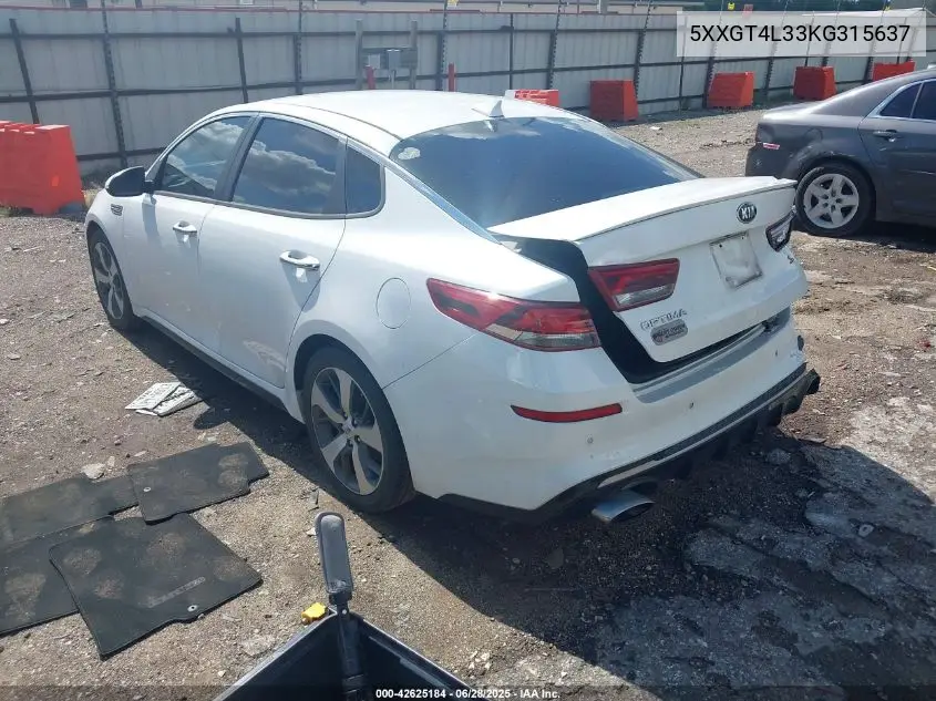 2019 Kia Optima S VIN: 5XXGT4L33KG315637 Lot: 42625184