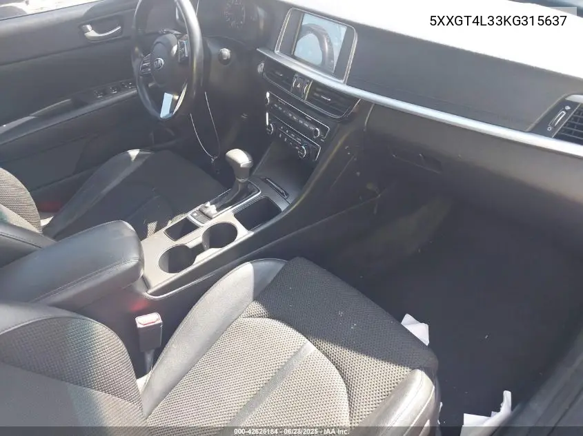 2019 Kia Optima S VIN: 5XXGT4L33KG315637 Lot: 42625184