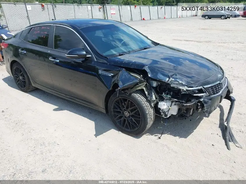 2019 Kia Optima Lx VIN: 5XXGT4L33KG314259 Lot: 42743812