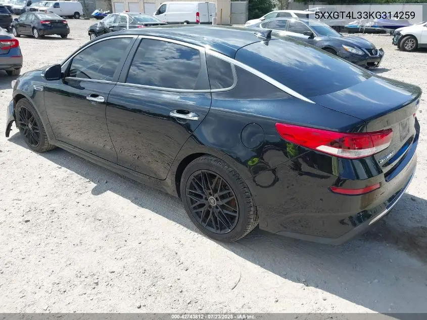 2019 Kia Optima Lx VIN: 5XXGT4L33KG314259 Lot: 42743812