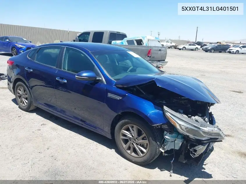 2020 Kia Optima Lx VIN: 5XXGT4L31LG401501 Lot: 42608933