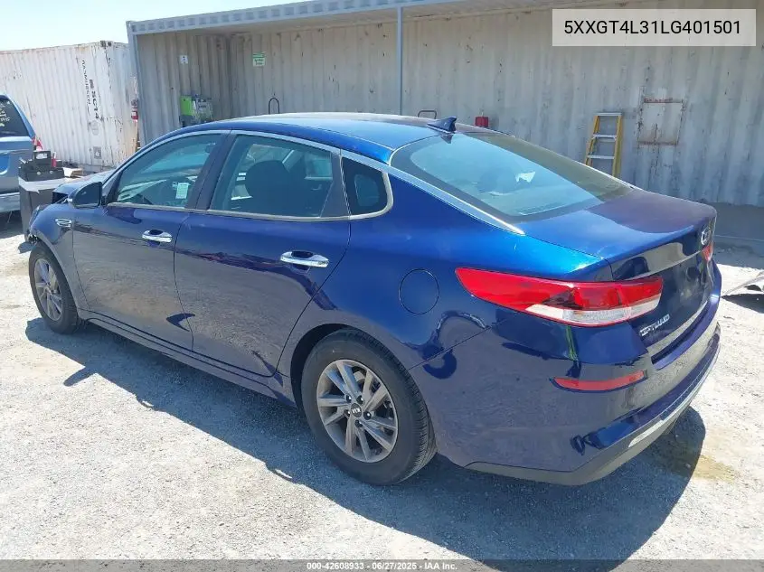 2020 Kia Optima Lx VIN: 5XXGT4L31LG401501 Lot: 42608933
