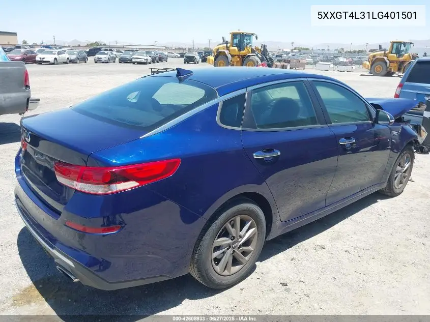 2020 Kia Optima Lx VIN: 5XXGT4L31LG401501 Lot: 42608933