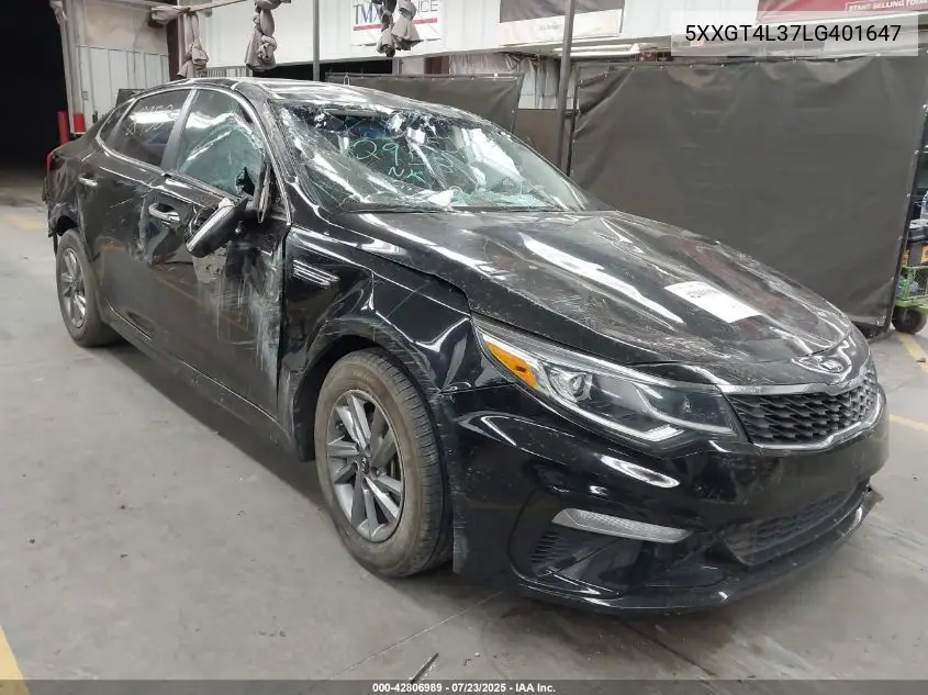 2020 Kia Optima Lx VIN: 5XXGT4L37LG401647 Lot: 42806989