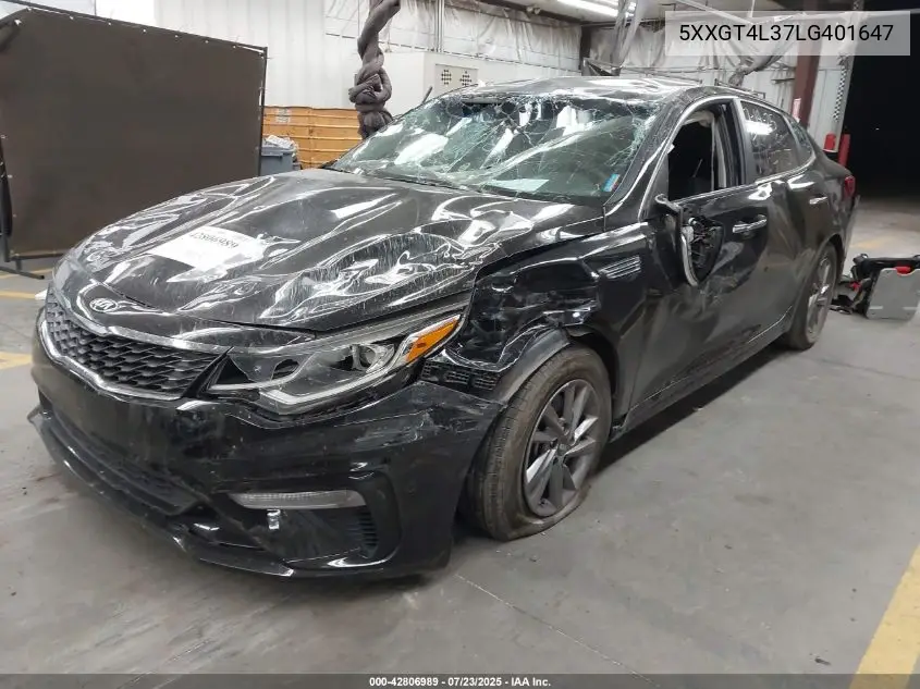 2020 Kia Optima Lx VIN: 5XXGT4L37LG401647 Lot: 42806989