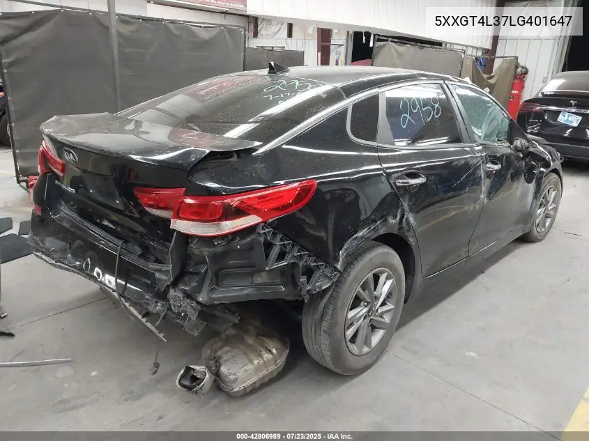 2020 Kia Optima Lx VIN: 5XXGT4L37LG401647 Lot: 42806989