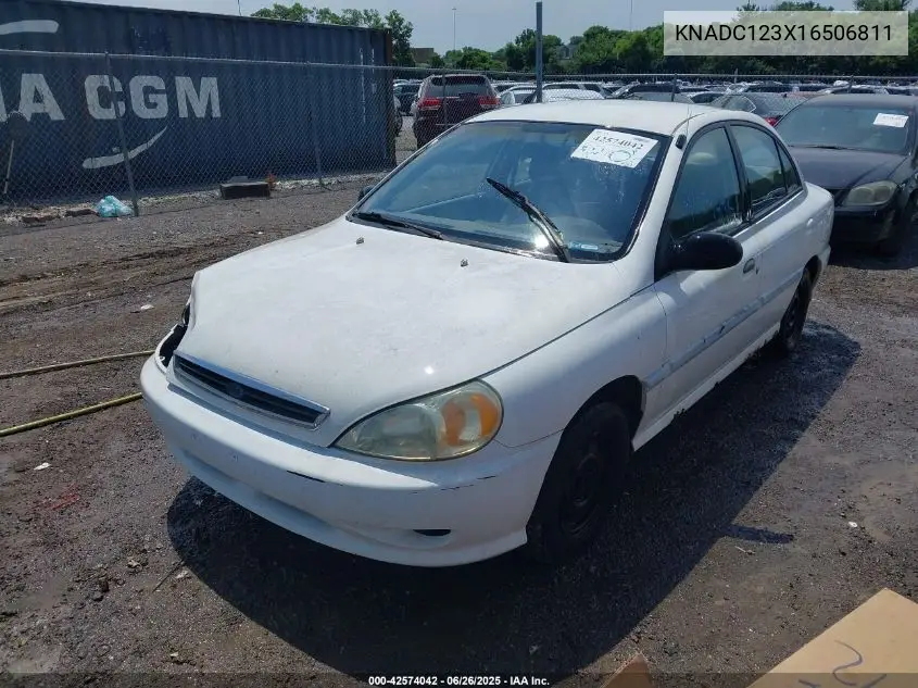 2001 Kia Rio VIN: KNADC123X16506811 Lot: 42574042